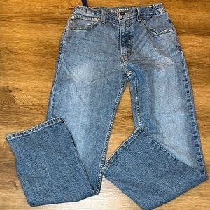 Levi Signature Straight Boys 16 Reg Faded Denim Jeans Adj Waistband Reg Wash